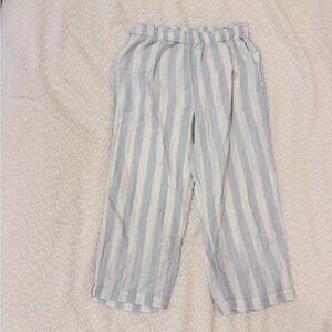 Cynthia Rowley Light Blue and white striped Cotton Pants